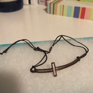 Cross copper bracelet